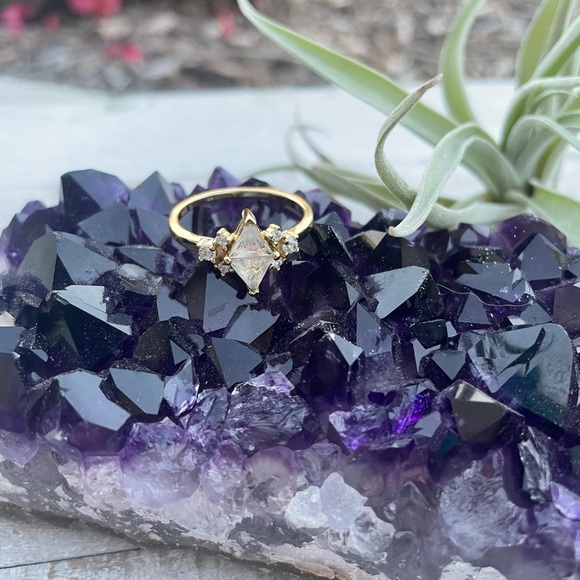 14k Gold over SS Moonstone Ring - Picture 4 of 15